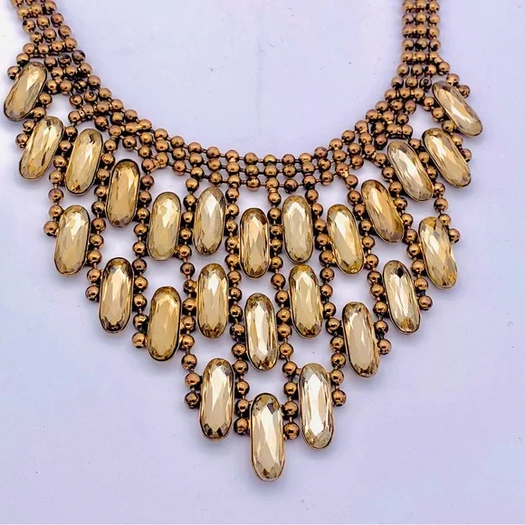 OTT Costume Gold Statement Necklace - Picture 7 of 10